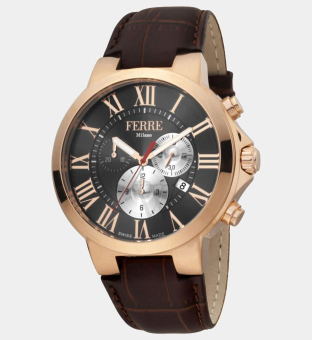 Ferre Milano Watch Mens Black Brown