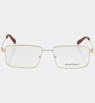 Salvatore Ferragamo Optical Frames Mens Shiny Gold